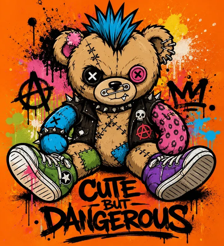 Graffiti Splatter Character Art