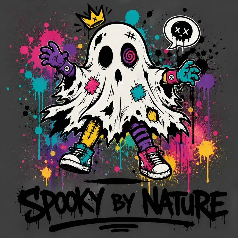 Graffiti Splatter Character Art