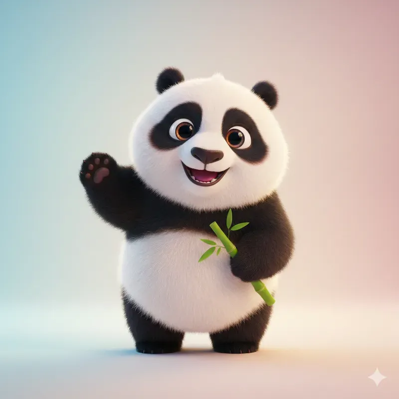 Cute 3D Cartoon Animals Pixar Style