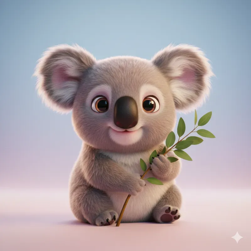 Cute 3D Cartoon Animals Pixar Style