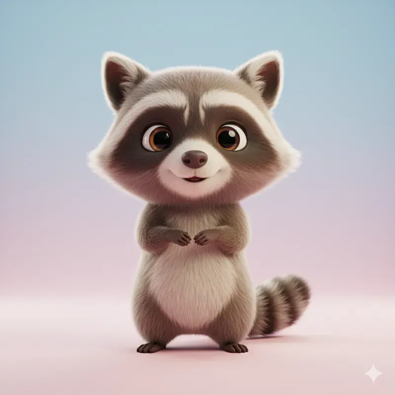 Cute 3D Cartoon Animals Pixar Style