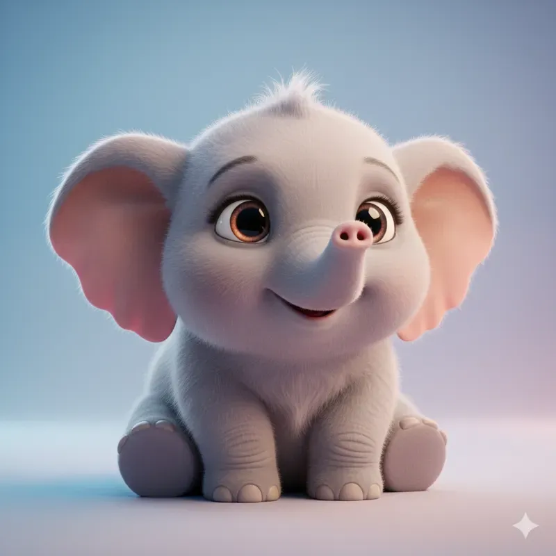 Cute 3D Cartoon Animals Pixar Style