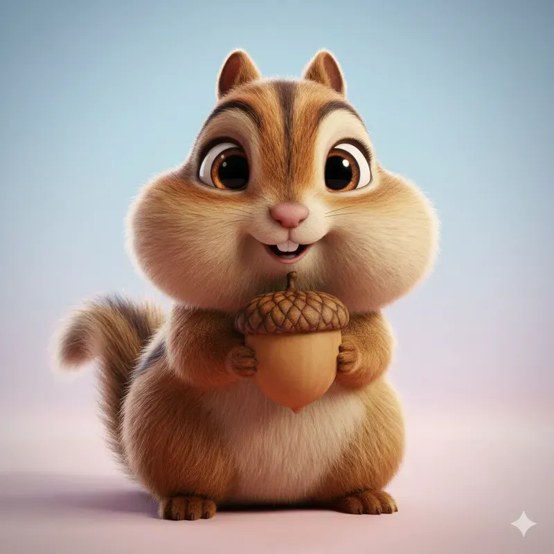 Cute 3D Cartoon Animals Pixar Style
