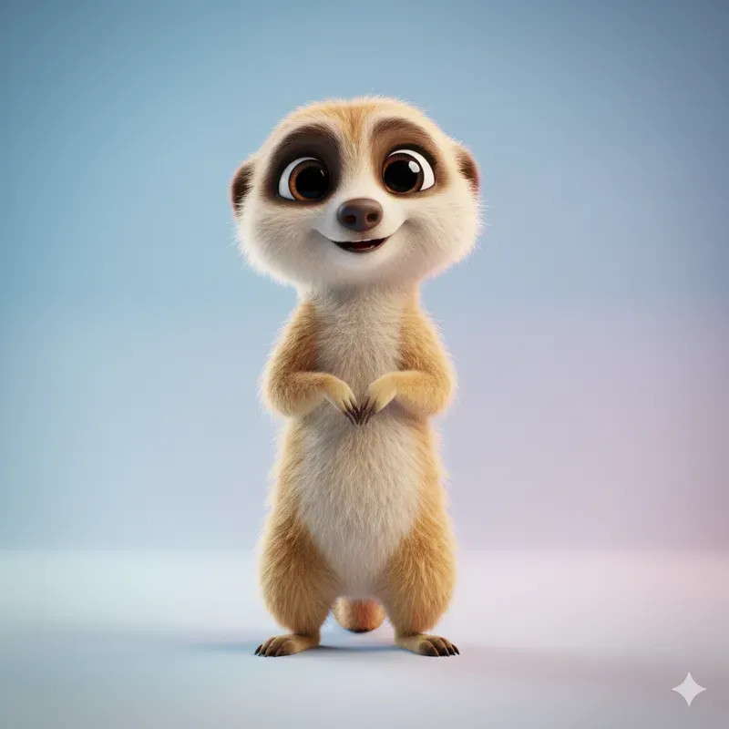 Cute 3D Cartoon Animals Pixar Style