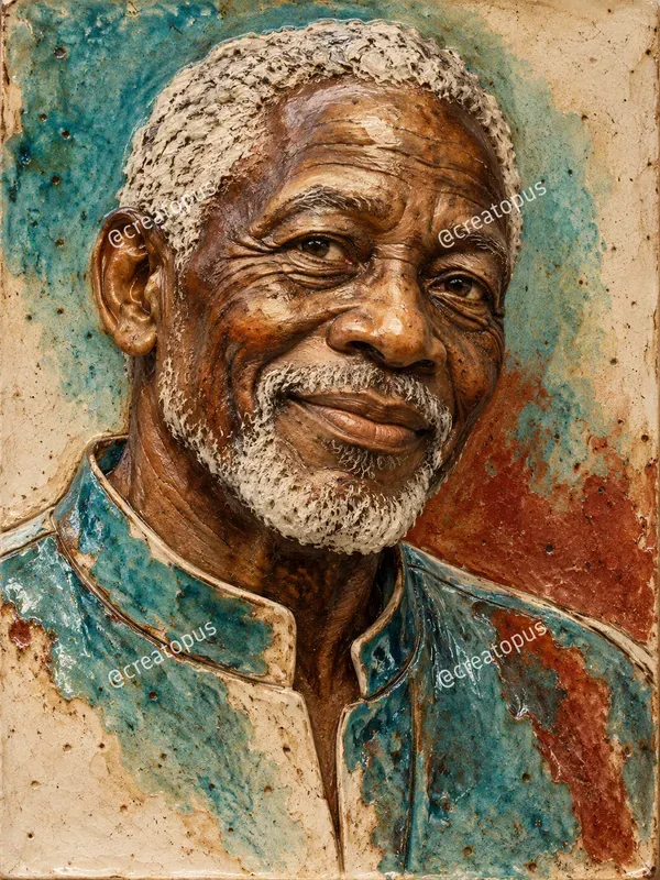 Glazed Ceramic Relief Portraits