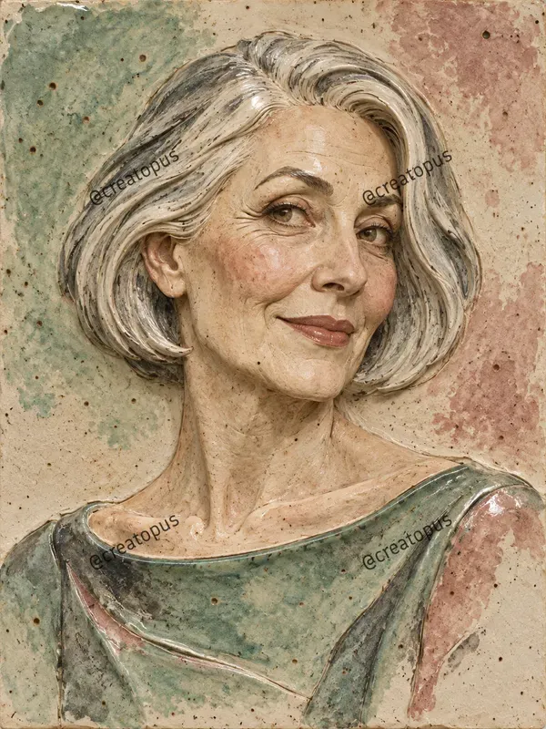 Glazed Ceramic Relief Portraits