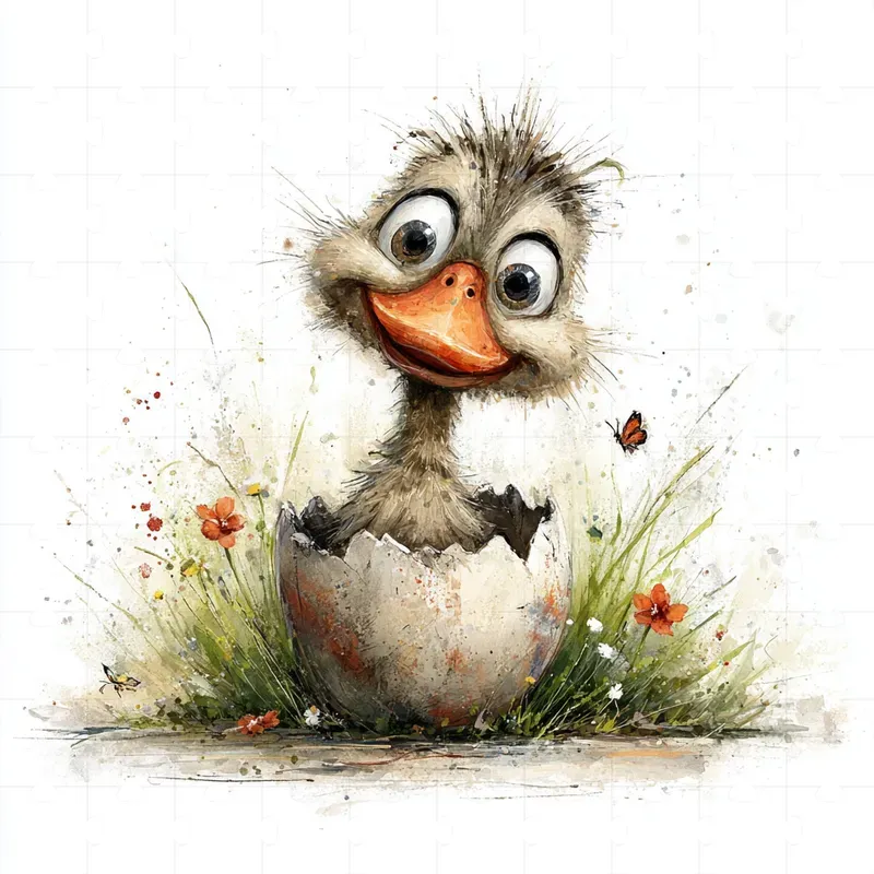 Easter Watercolor Character Animals