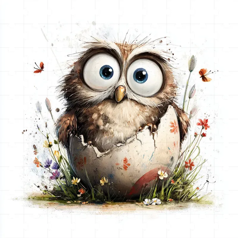 Easter Watercolor Character Animals