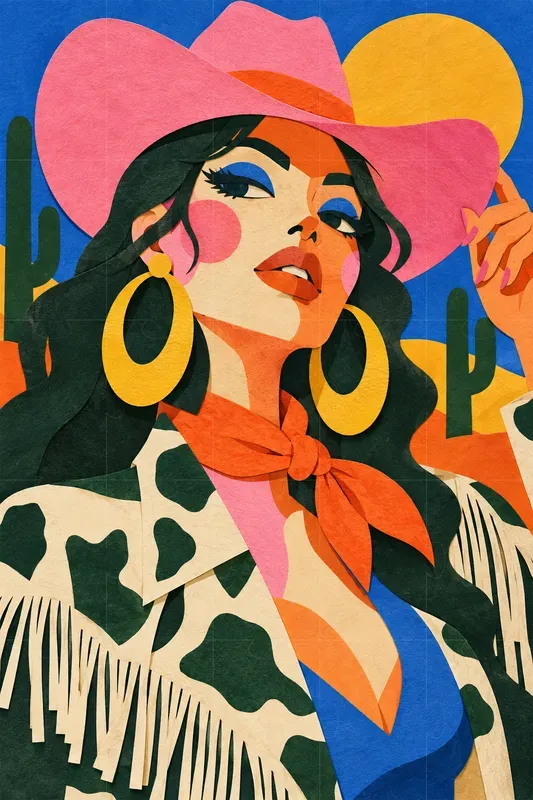 Bold Paper Cut Fashion Portraits