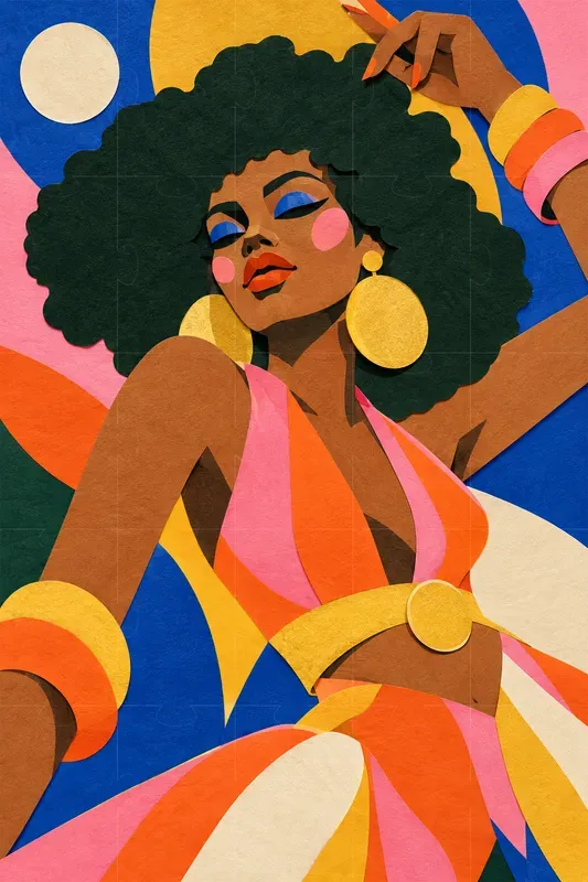 Bold Paper Cut Fashion Portraits