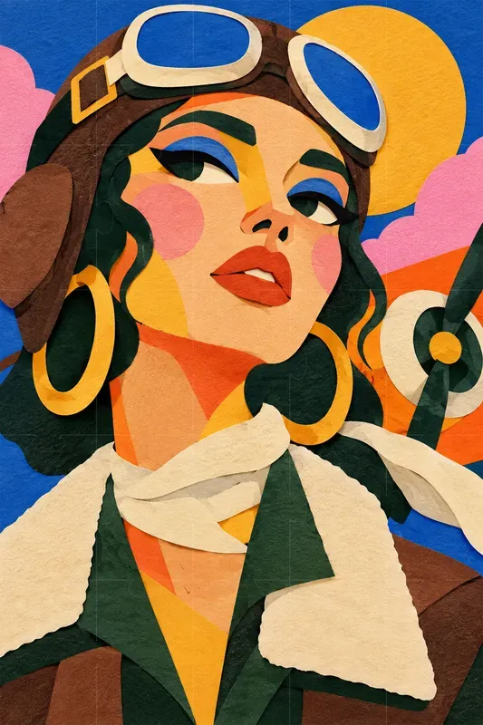 Bold Paper Cut Fashion Portraits