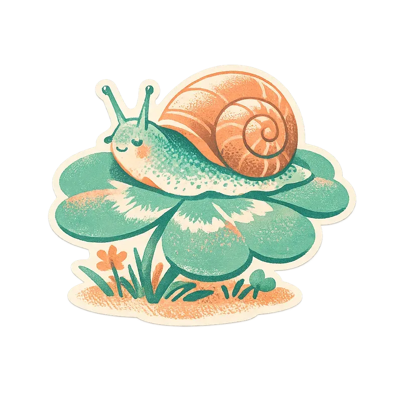 Slow Living Pastel Risograph Stickers