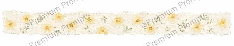 Soft Wash Watercolor Washi Tape Strips