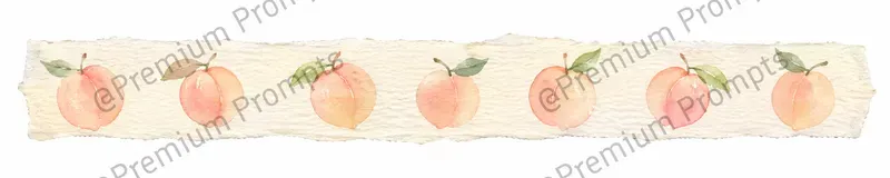 Soft Wash Watercolor Washi Tape Strips