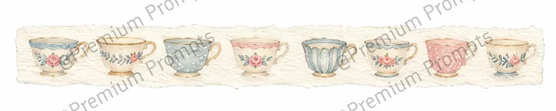 Soft Wash Watercolor Washi Tape Strips