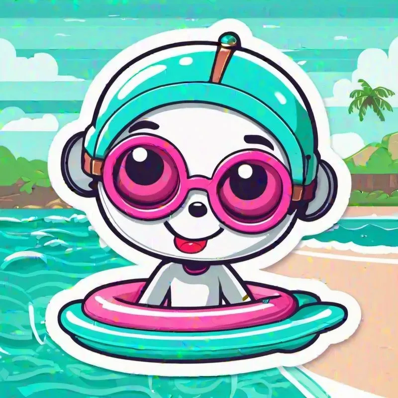 Labubu Miami Vibes Stickers