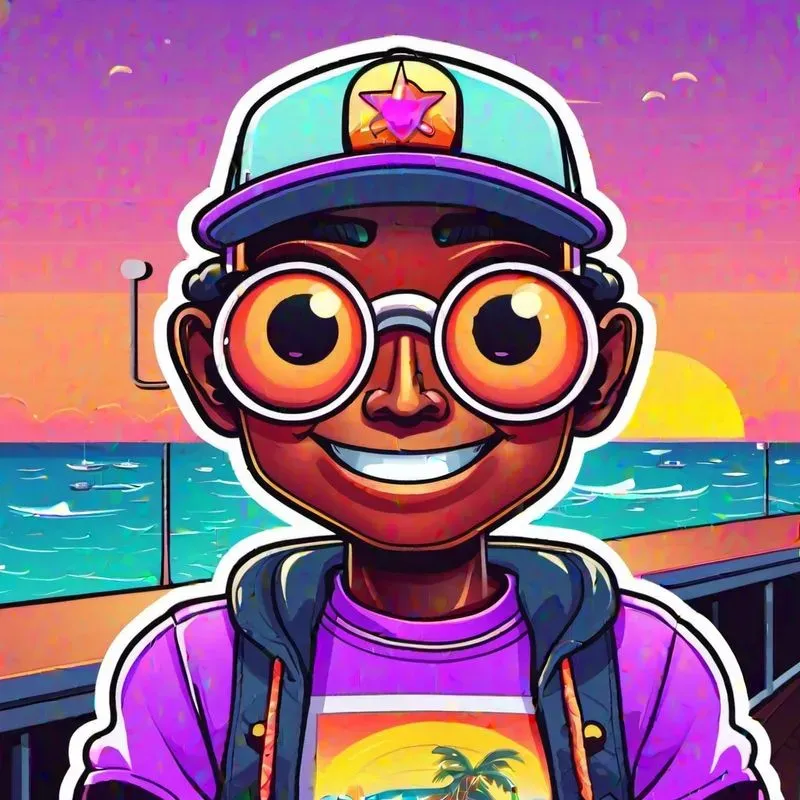 Labubu Miami Vibes Stickers