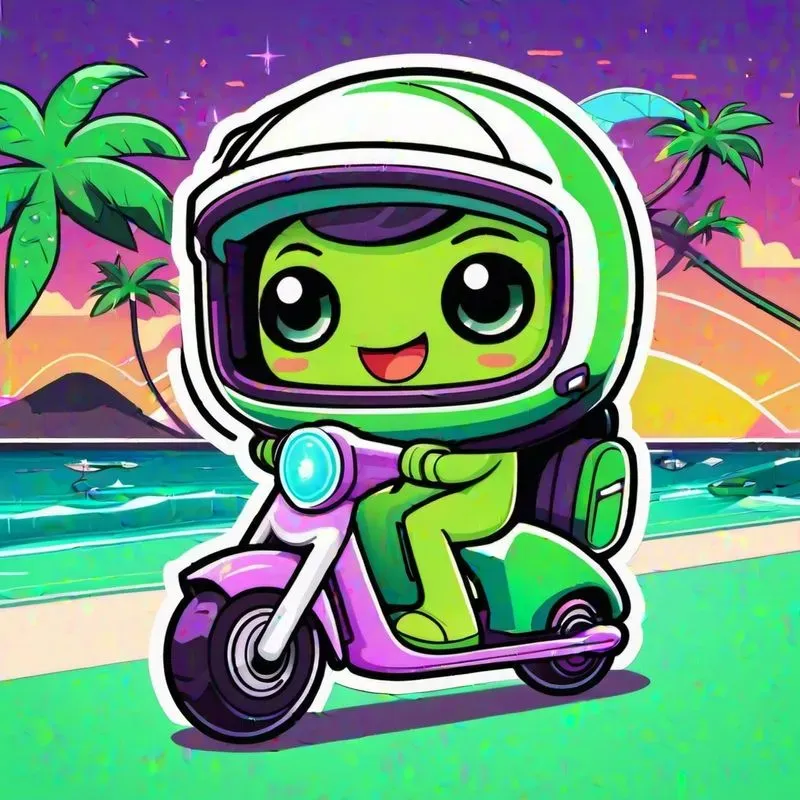 Labubu Miami Vibes Stickers