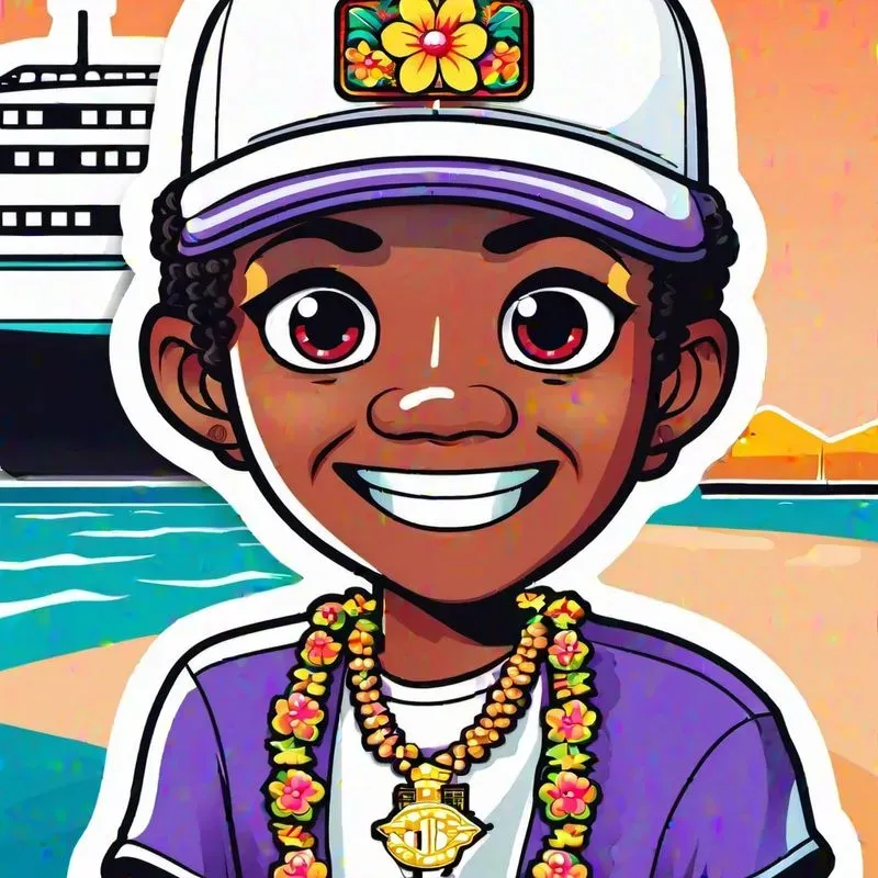 Labubu Miami Vibes Stickers