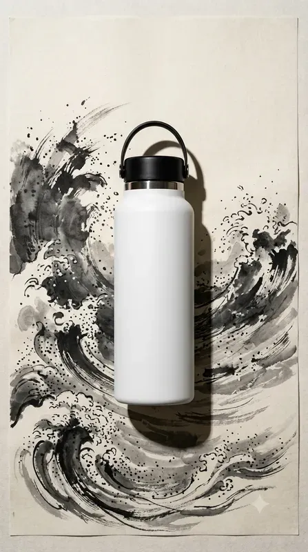Fine Sumie Ink Ocean Product Layouts