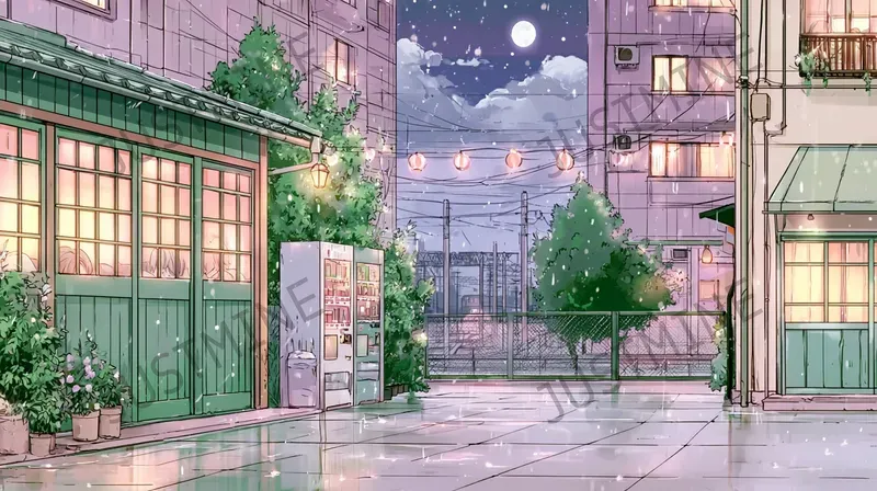 Railway Lounge Lofi Illustrations