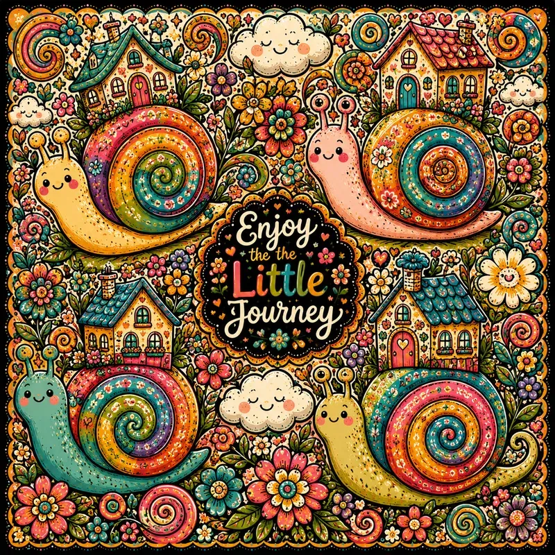 Playful Folk Pop Doodle Bundle Art