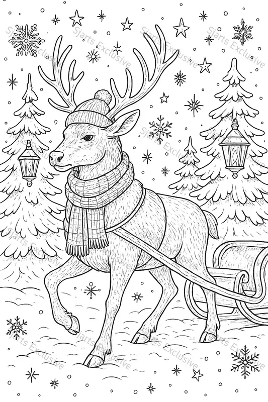 Realistic Christmas Coloring Books