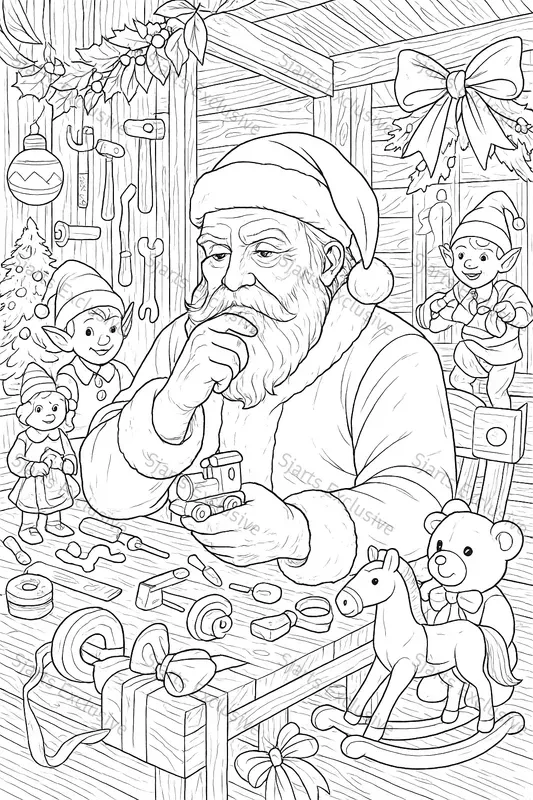 Realistic Christmas Coloring Books
