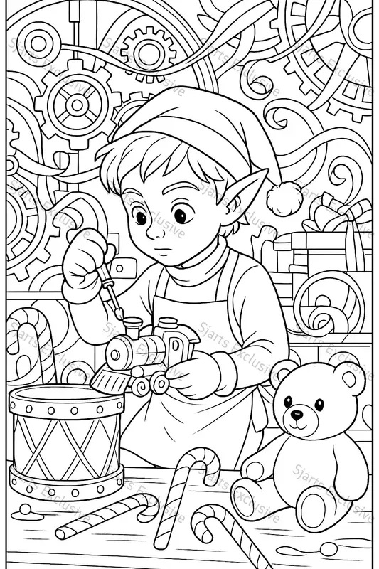 Realistic Christmas Coloring Books