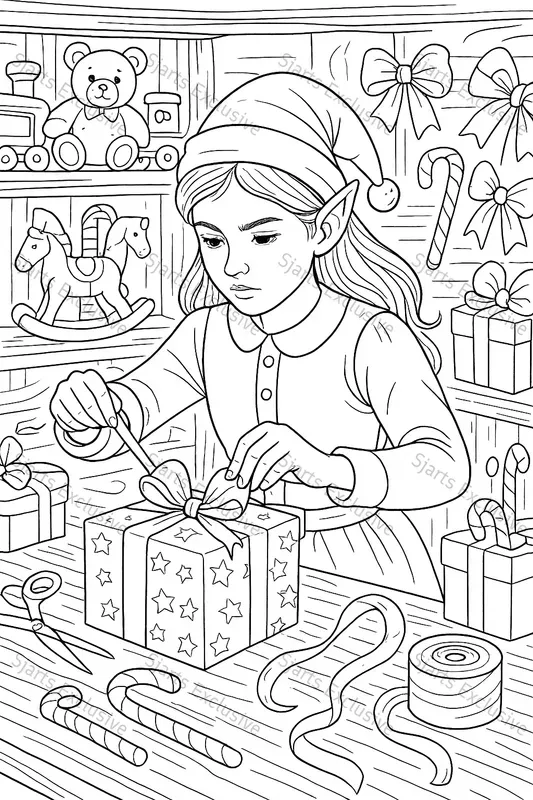 Realistic Christmas Coloring Books