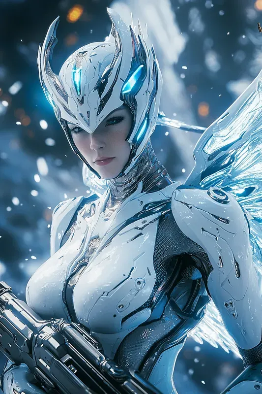 Frostbound Valkyrie Scifi Fantasy Art