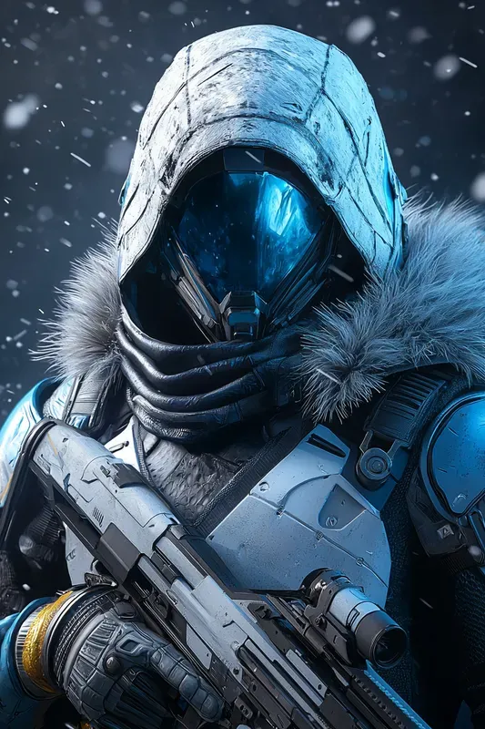 Frostbound Valkyrie Scifi Fantasy Art