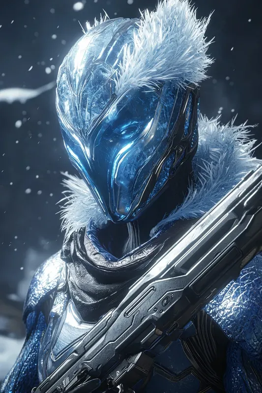 Frostbound Valkyrie Scifi Fantasy Art