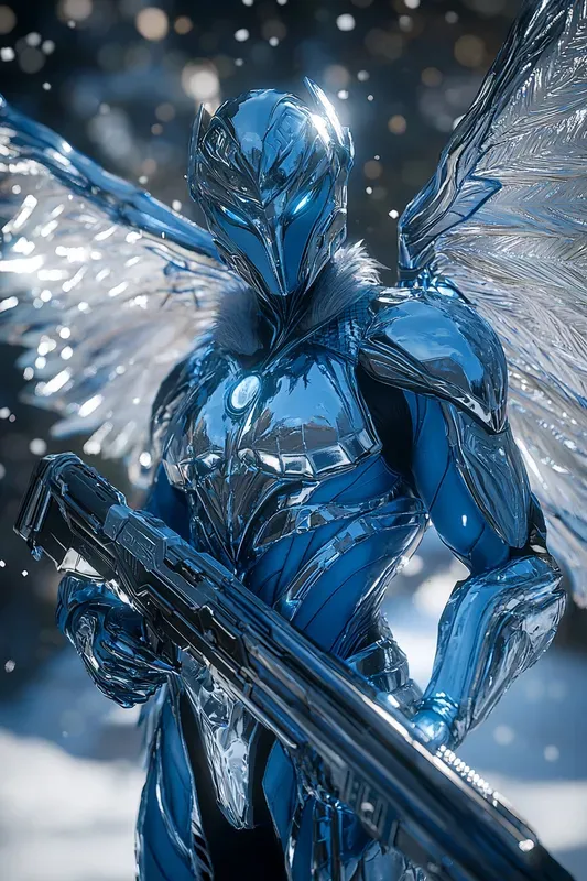 Frostbound Valkyrie Scifi Fantasy Art