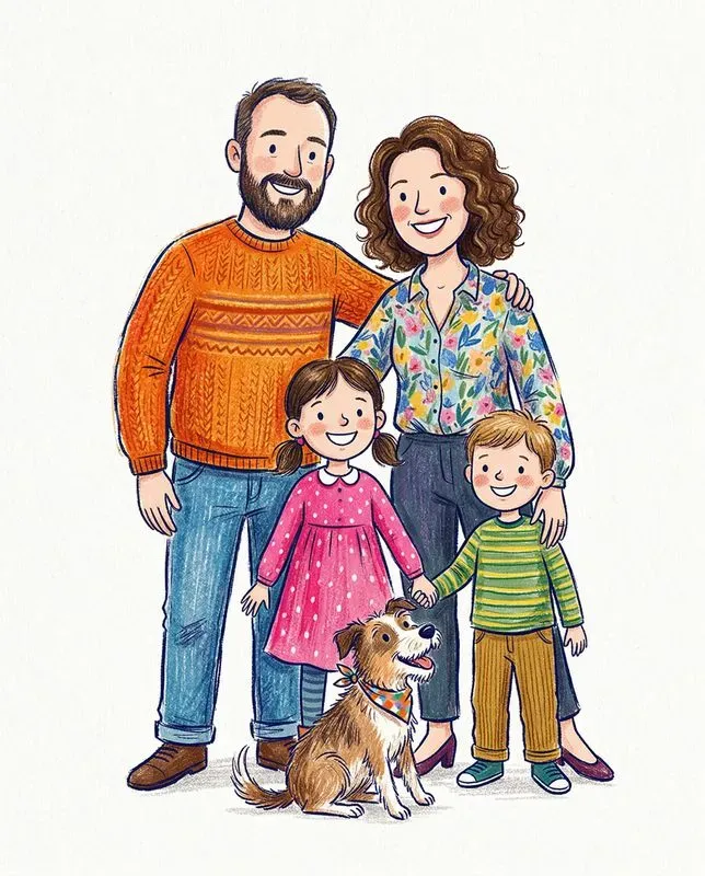 Handdrawn Colorful Pencil Illustrations