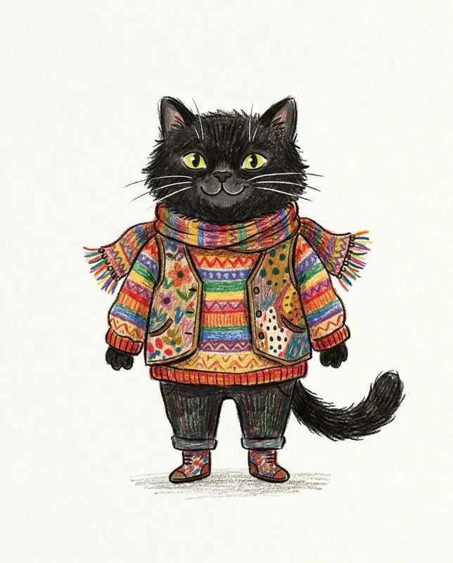 Handdrawn Colorful Pencil Illustrations