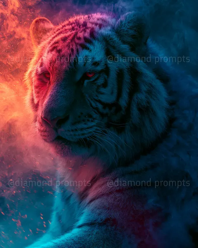 Cinematic Neon Animal Portraits
