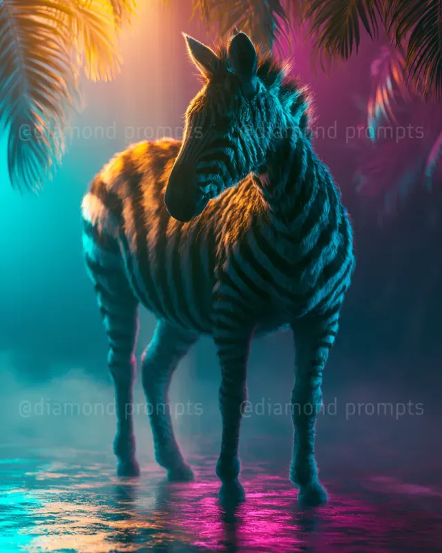 Cinematic Neon Animal Portraits