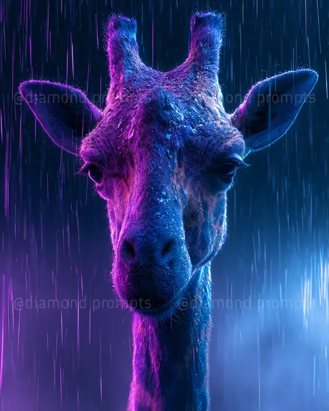 Cinematic Neon Animal Portraits