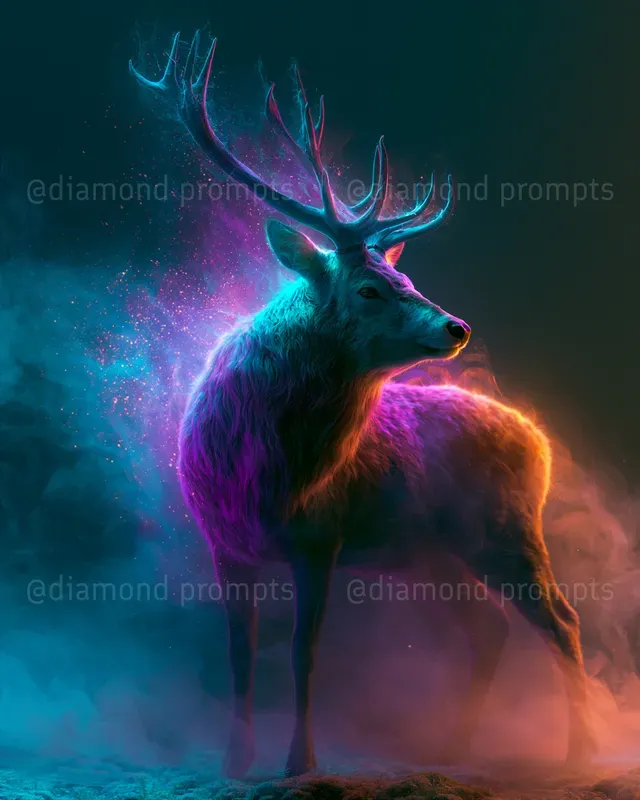 Cinematic Neon Animal Portraits