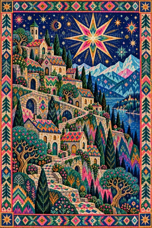 Colorful Folk Wall Art