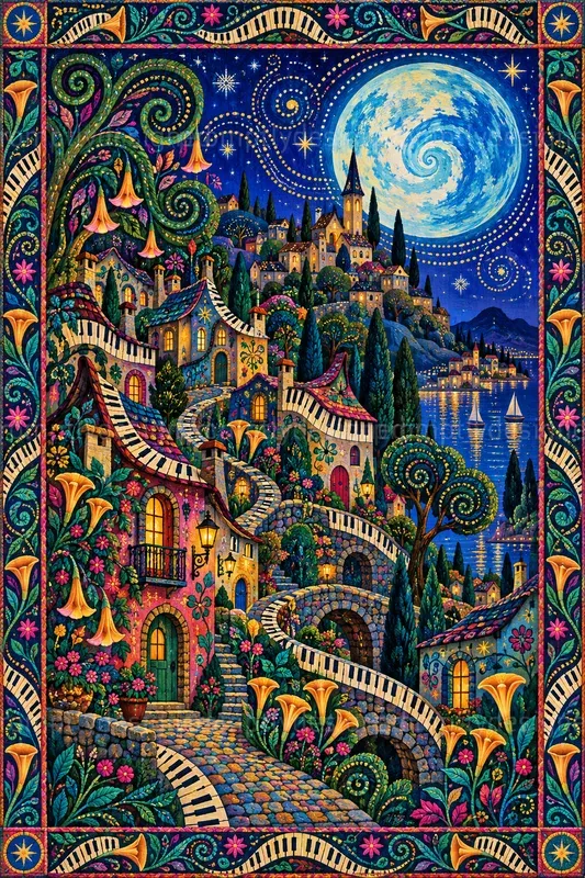 Colorful Folk Wall Art