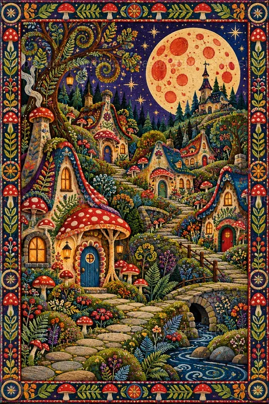 Colorful Folk Wall Art