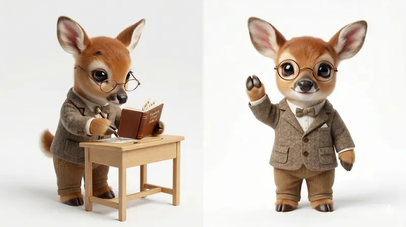 3D Animal Professions Dual Poses