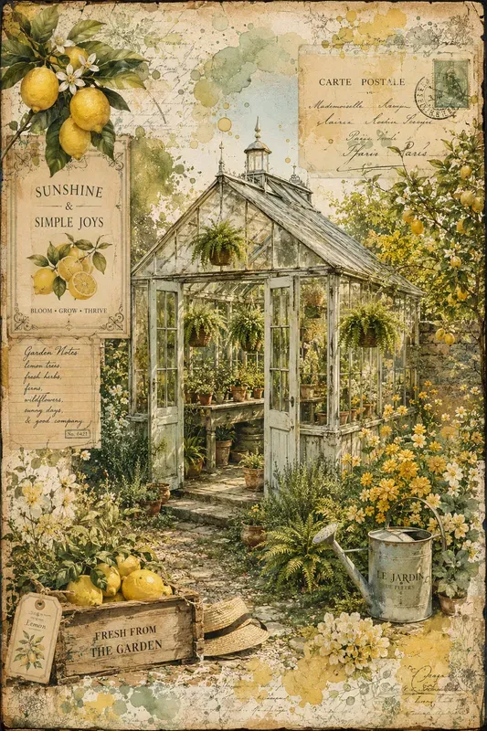 Summer Cottagecore Junk Journal Papers