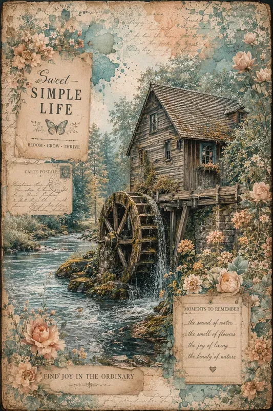 Summer Cottagecore Junk Journal Papers