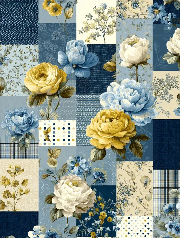 Vintage Floral Shabby Chic Patchwork