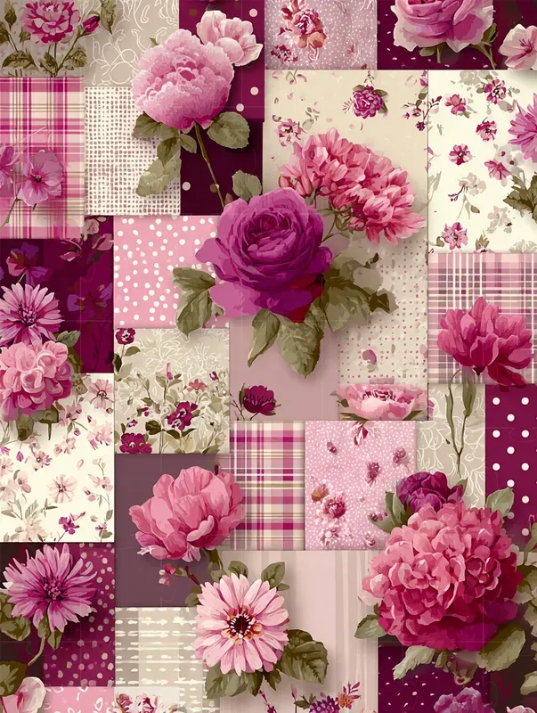 Vintage Floral Shabby Chic Patchwork