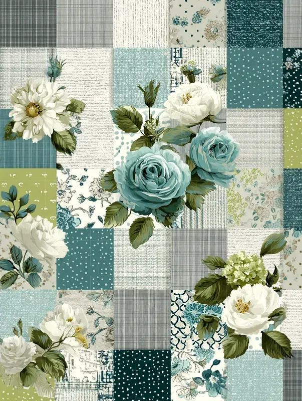 Vintage Floral Shabby Chic Patchwork
