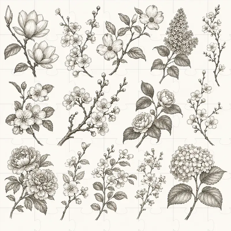 Hand Drawn Botanical Cliparts